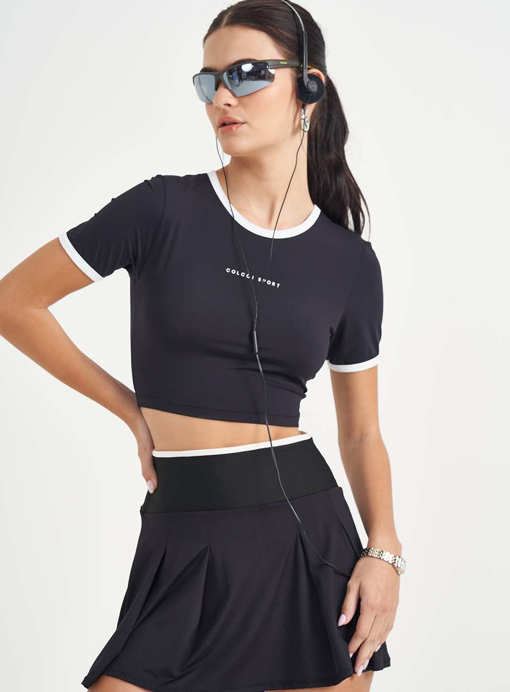 Blusa Feminina Slim Contrast