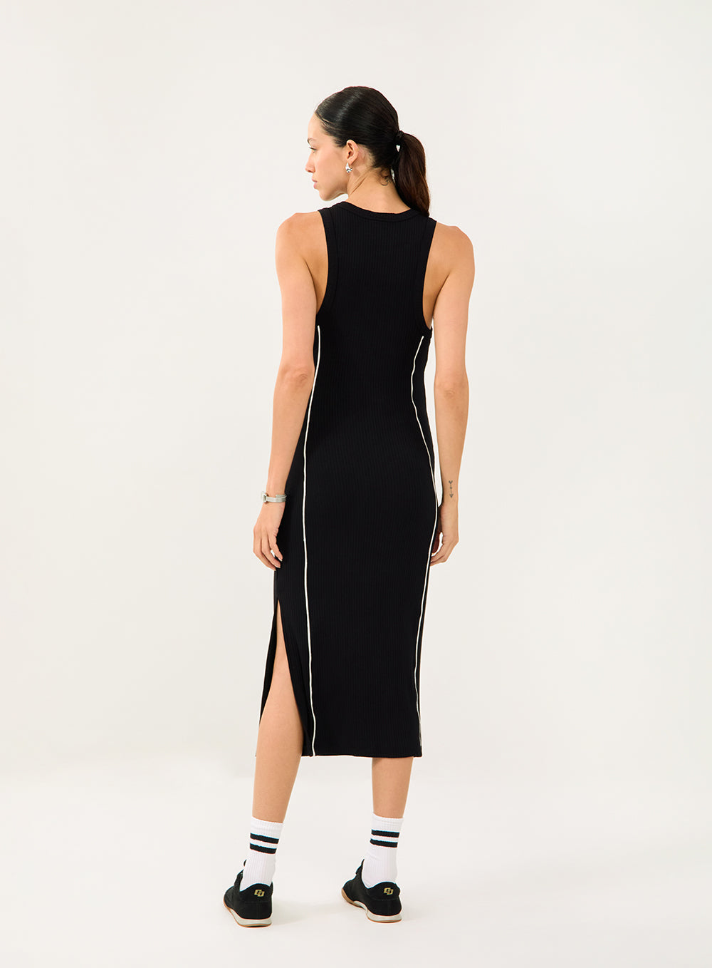 Vestido Midi Canelado Slim