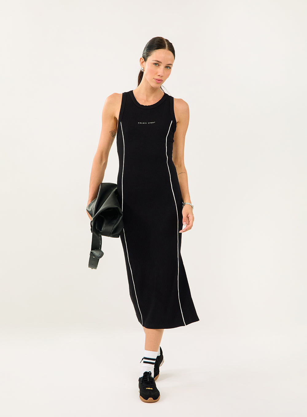 Vestido Midi Canelado Slim