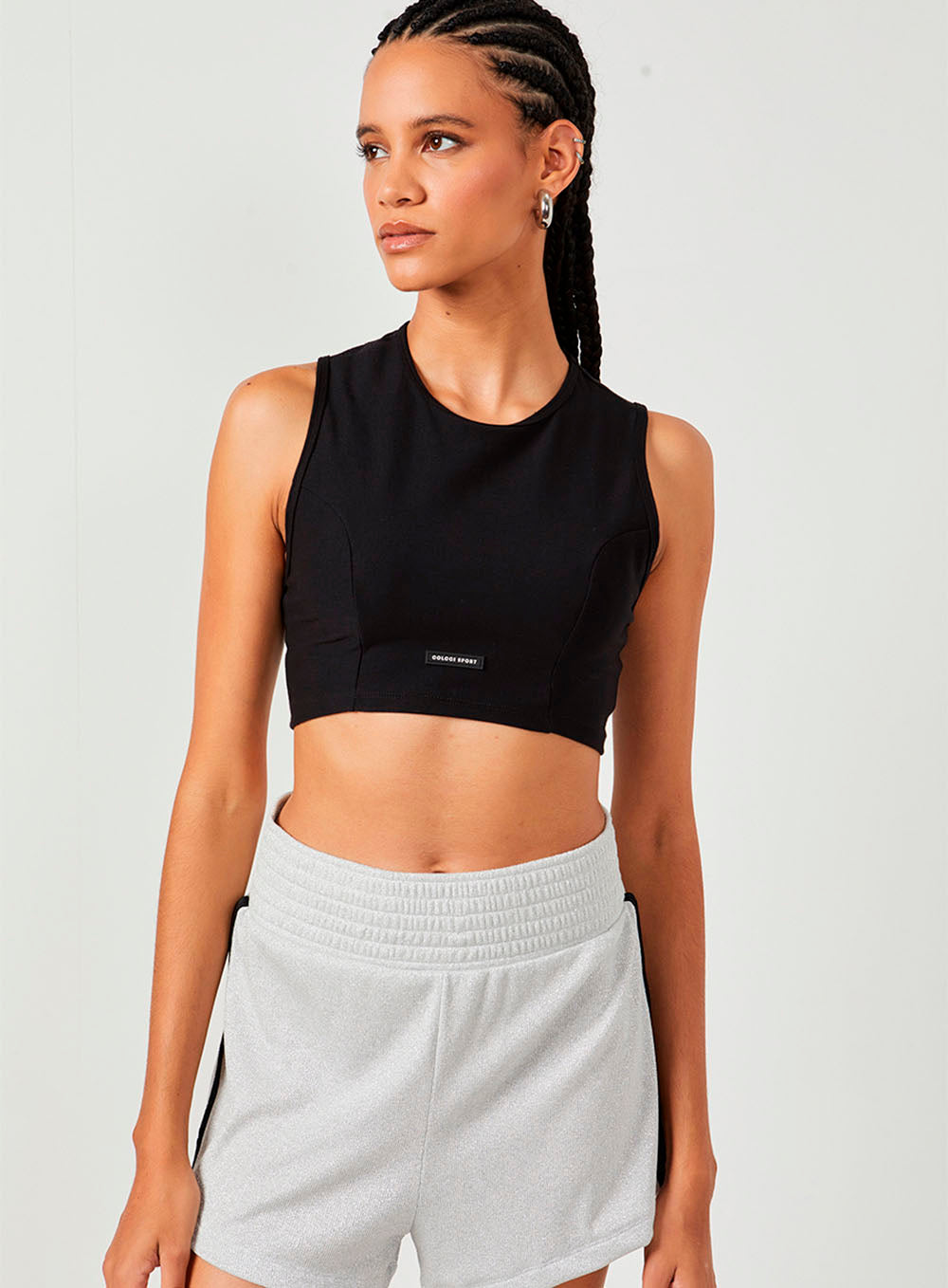 Top Colcci Sport Cropped Com Logo